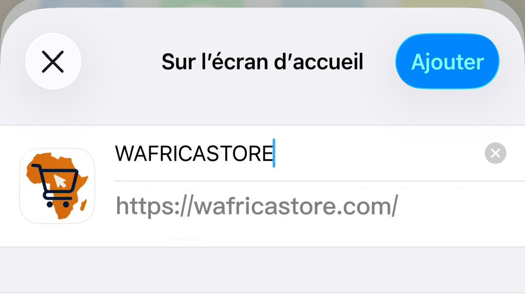 Confirmer l'ajout à l'écran d'accueil